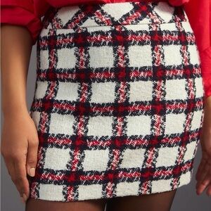 Anthropologie Endless Rose Tweed Mini Skirt